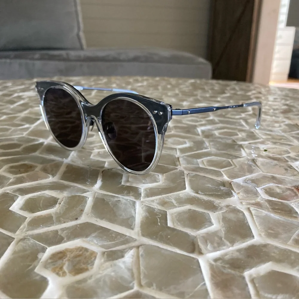 BOTTEGA VENETA 50MM Round Unisex Core Sunglasses in grey/brown